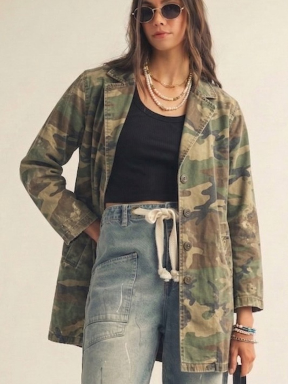 "The KelBel" LovLov Camo Denim Blazer